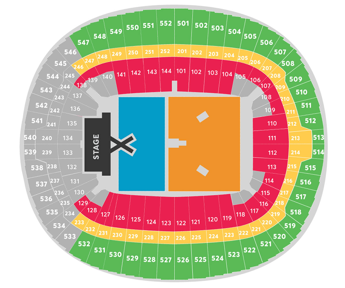 Wembley Stadium, London, United Kingdom Seating Plan