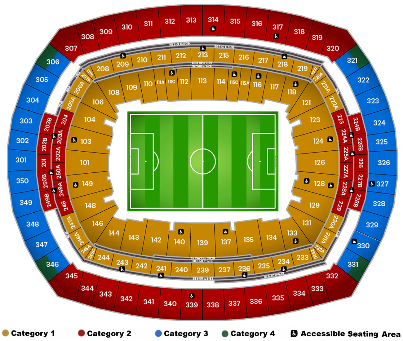 MetLife Stadium, New Jersey, United States Seating Plan