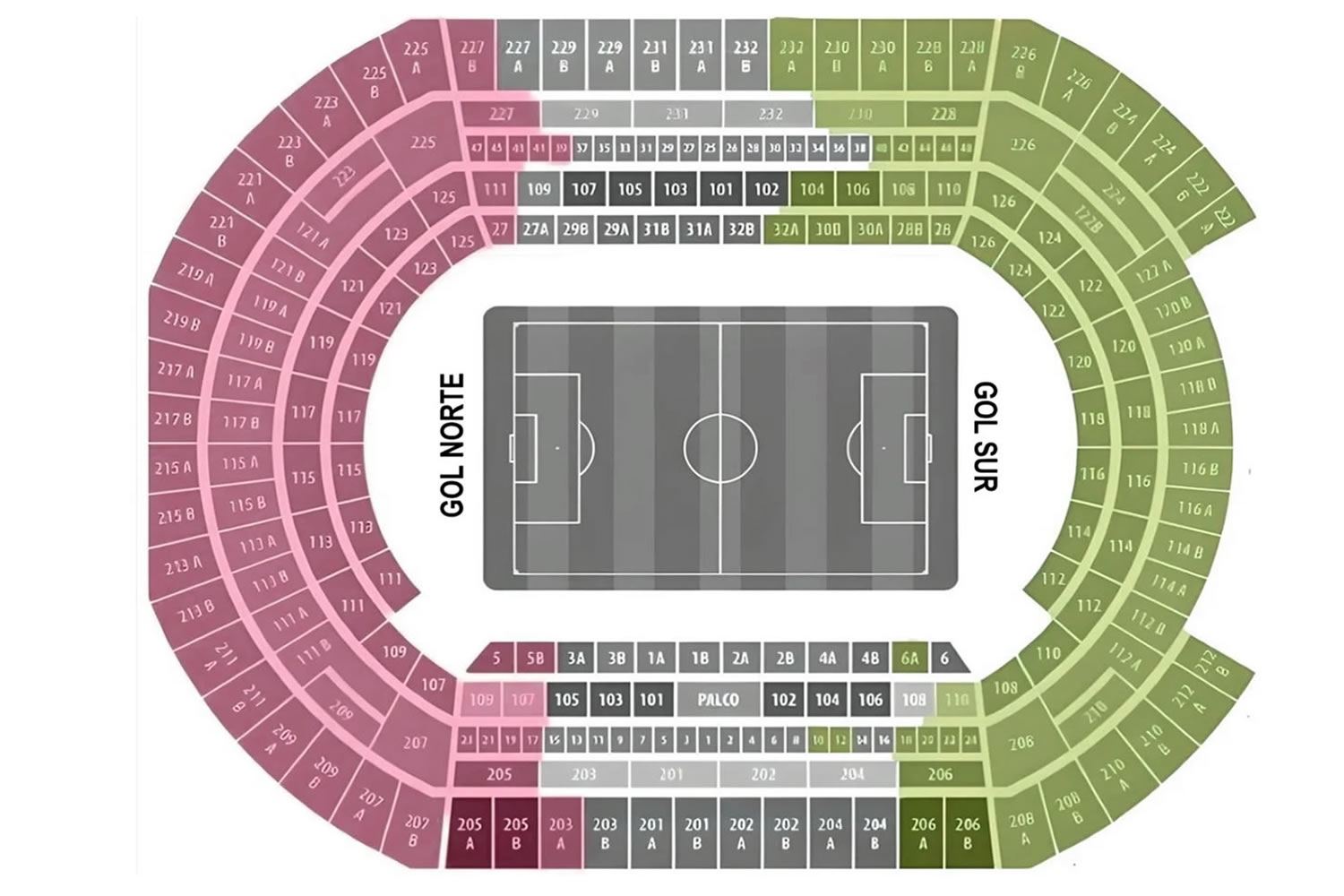 Estadio La Cartuja, Seville, Spain Seating Plan