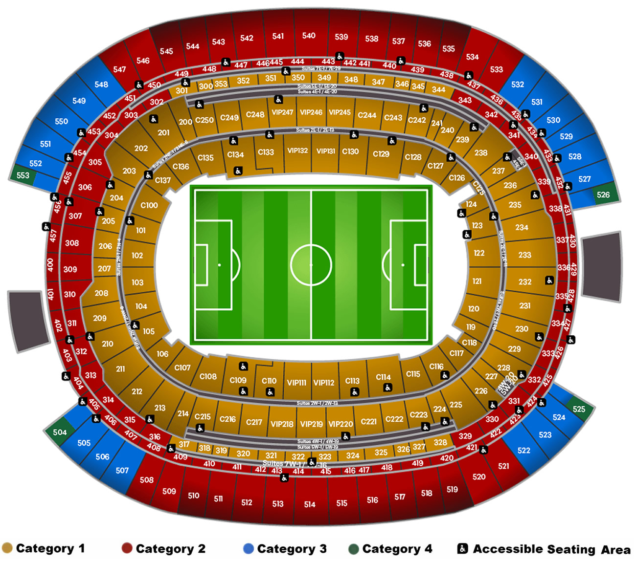 Los Angeles Stadium, Inglewood, California, United States Seating Plan