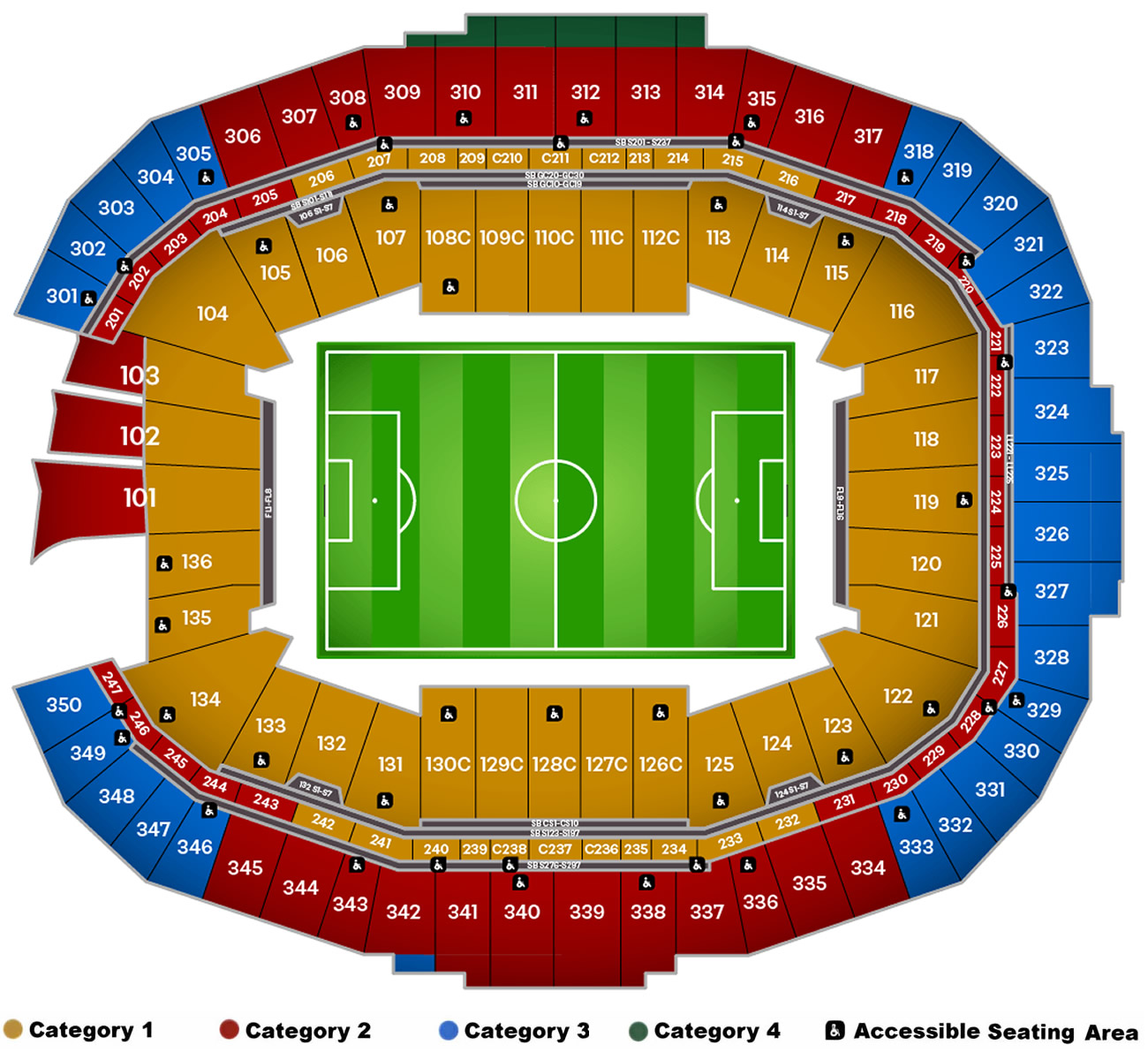 Mercedes-Benz Stadium, Atlanta, Georgia, United States Seating Plan