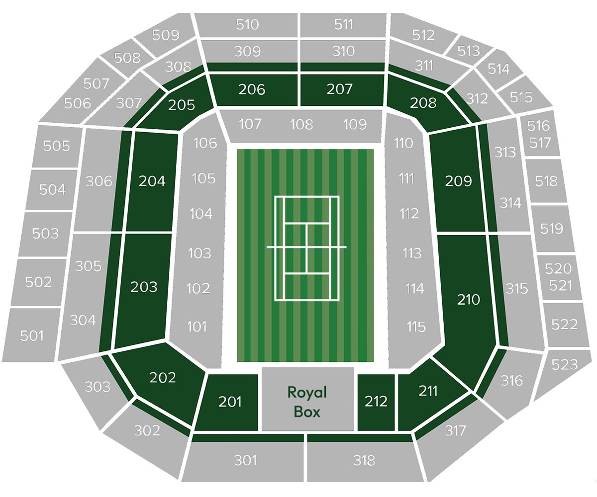 Wimbledon Centre Court , Wimbledon, London, United Kingdom Seating Plan