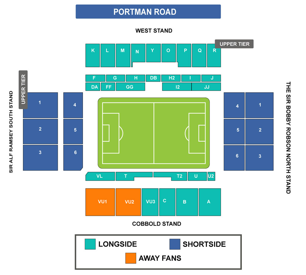 Portman Road, Ipswich, United Kingdom Seating Plan