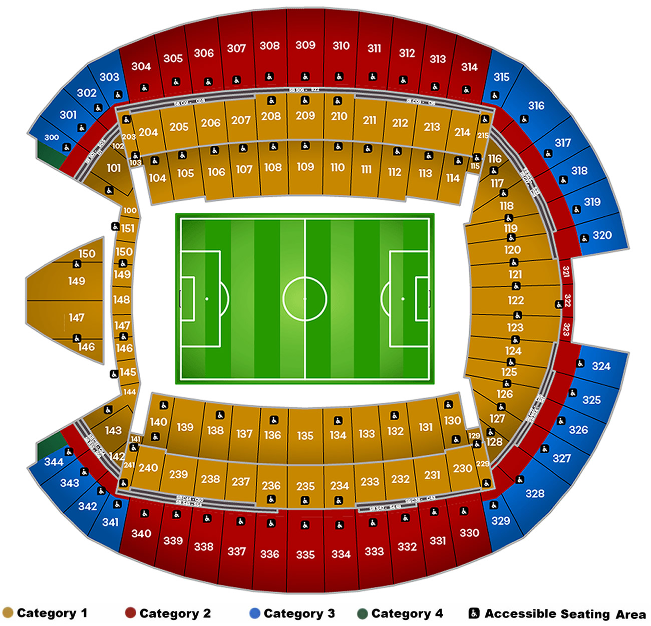 Seattle Stadium, Seattle, Washington, United States Seating Plan