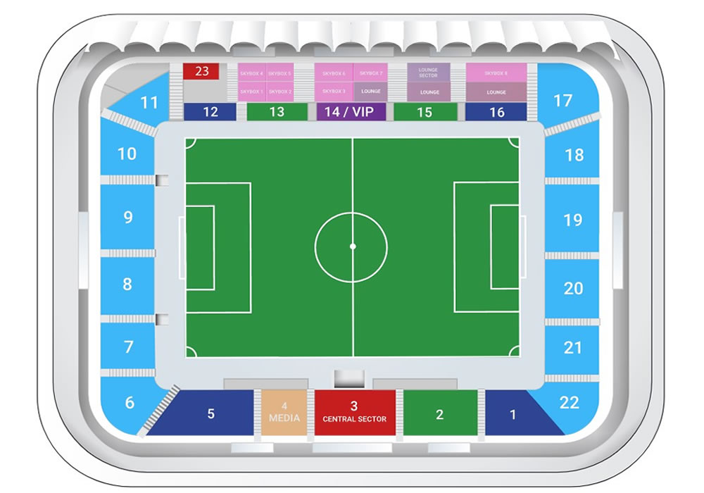 Bank Respublika Arena, Masazir, Azerbaijan Seating Plan