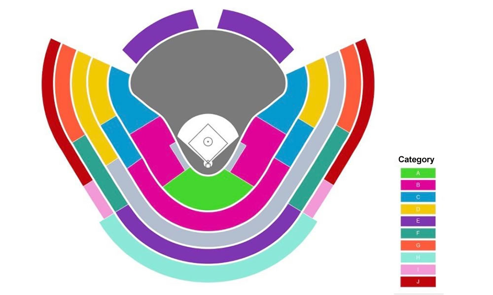 Dodger Stadium, Los Angeles, United States Seating Plan