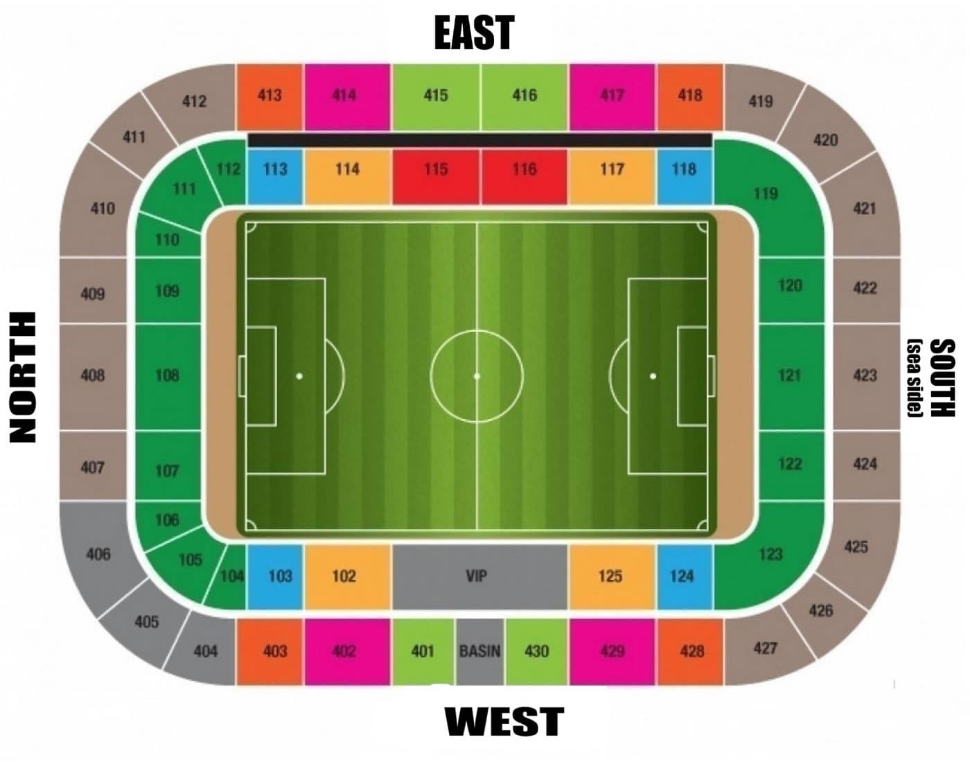 Besiktas Park, Istanbul, Turkey Seating Plan
