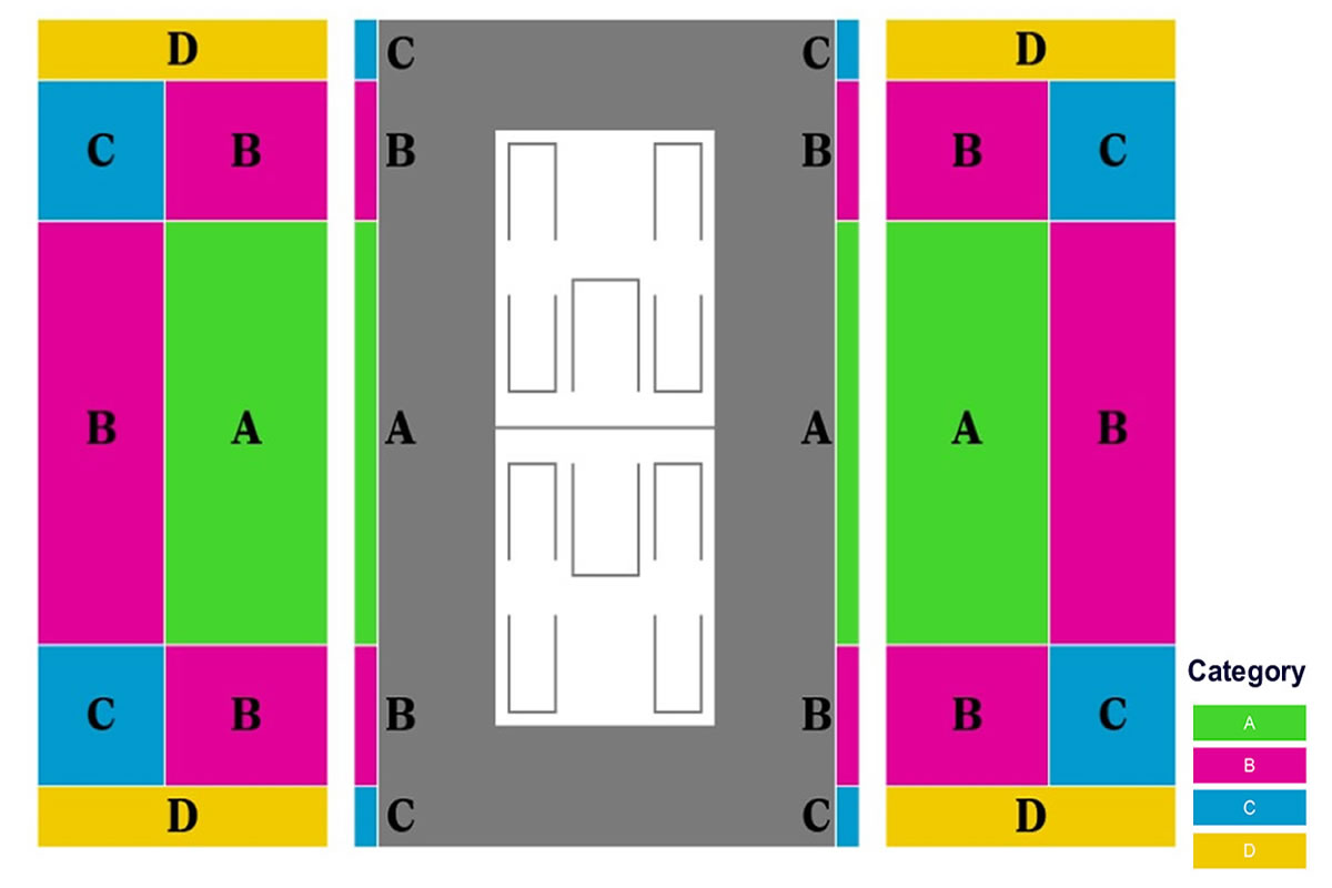 La Convention Center Hall 1 (Fencing), Los Angeles, United States Seating Plan