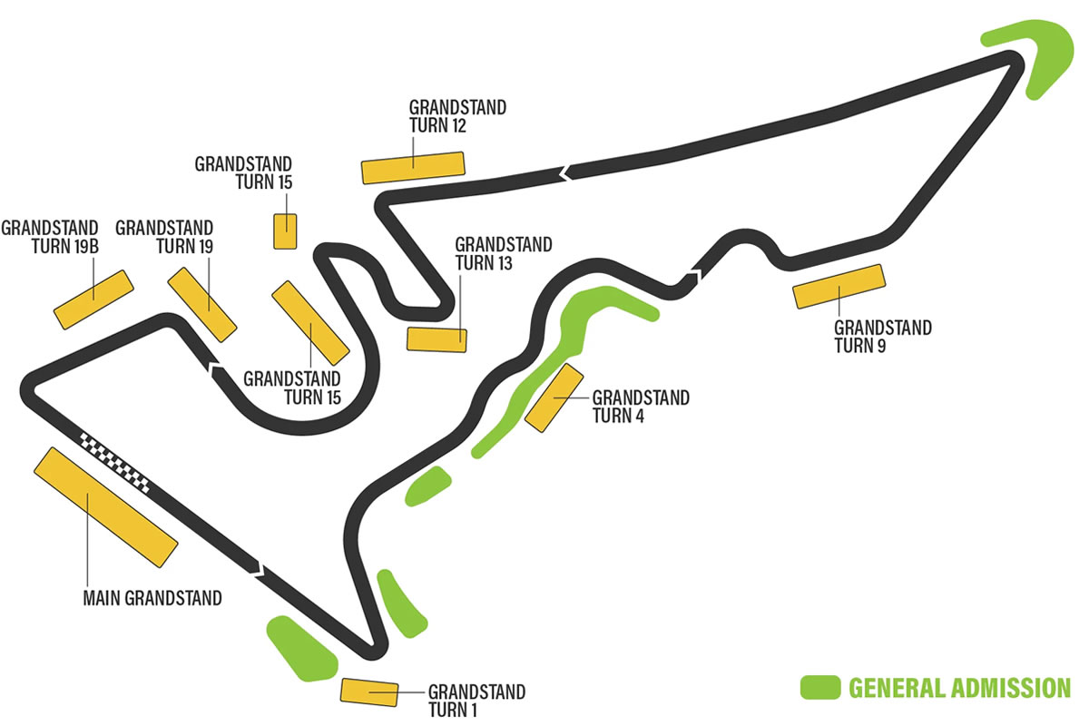 Circuit of the Americas, Austin, United States Seating Plan