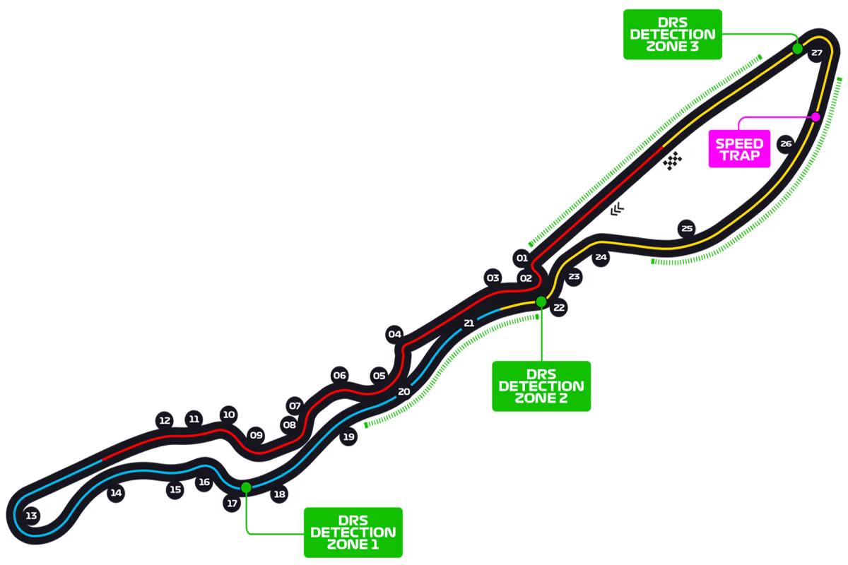 Jeddah Corniche Circuit, Jeddah, Saudi Arabia Seating Plan