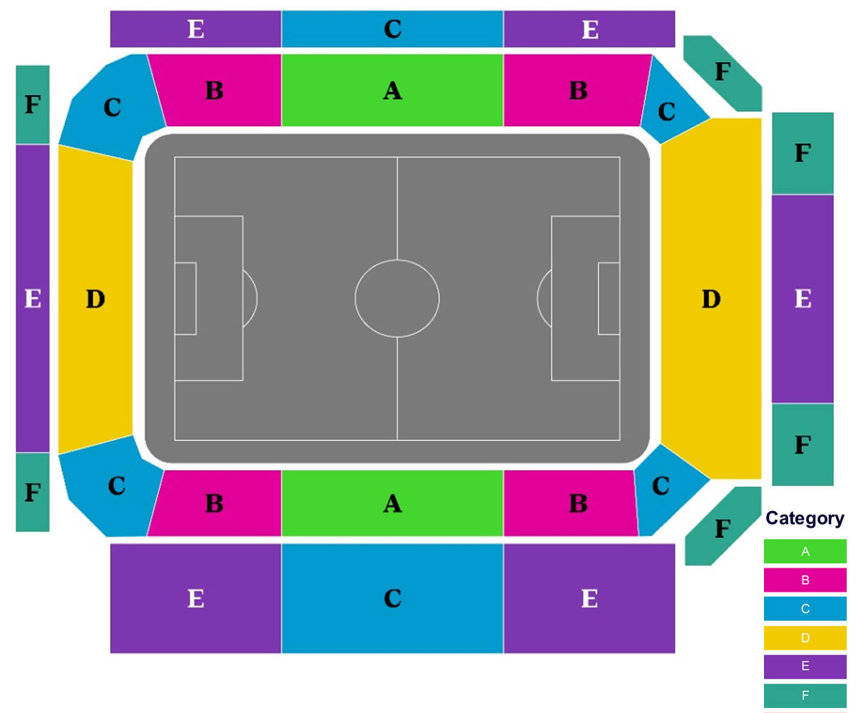 St Louis Stadium, St Louis, United States Seating Plan