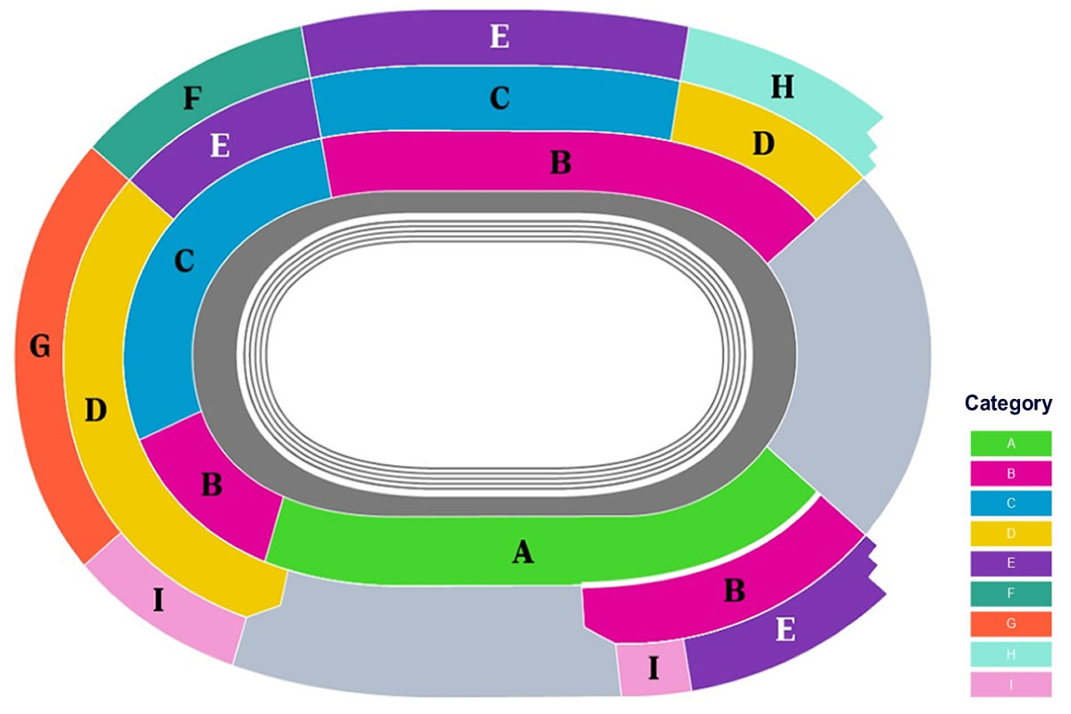 La Memorial Coliseum, Los Angeles, United States Seating Plan