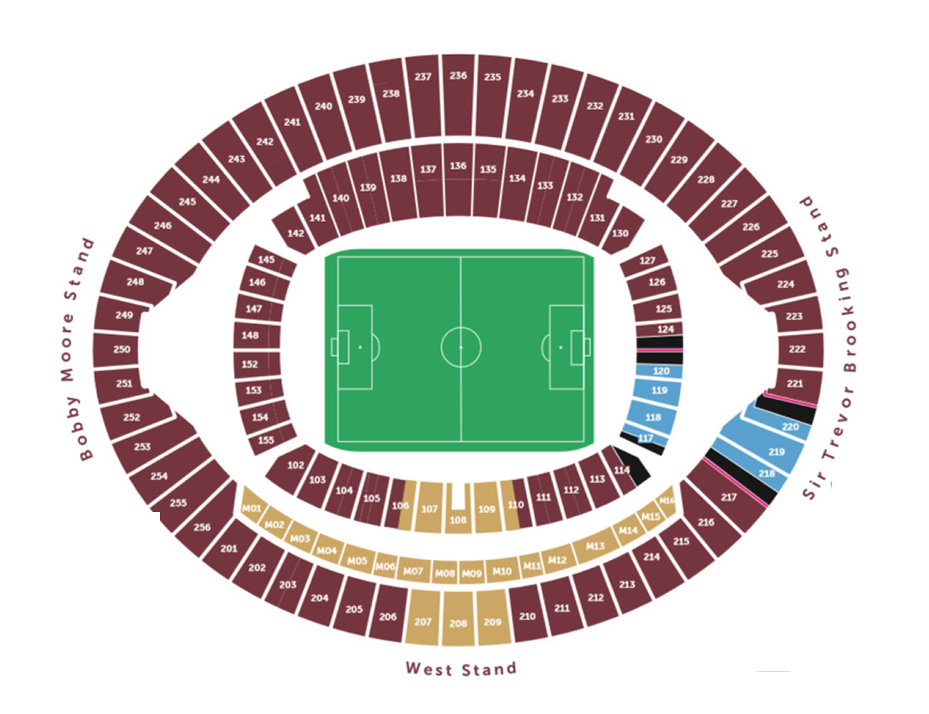 London Stadium, London, United Kingdom Seating Plan