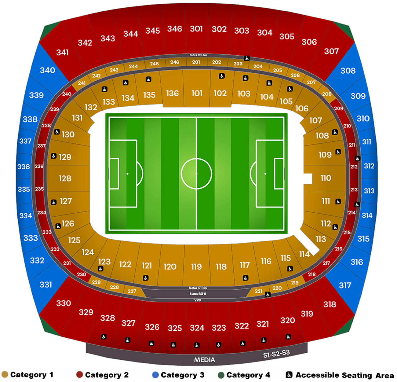 Arrowhead Stadium, Kansas City, Missouri, United States Seating Plan