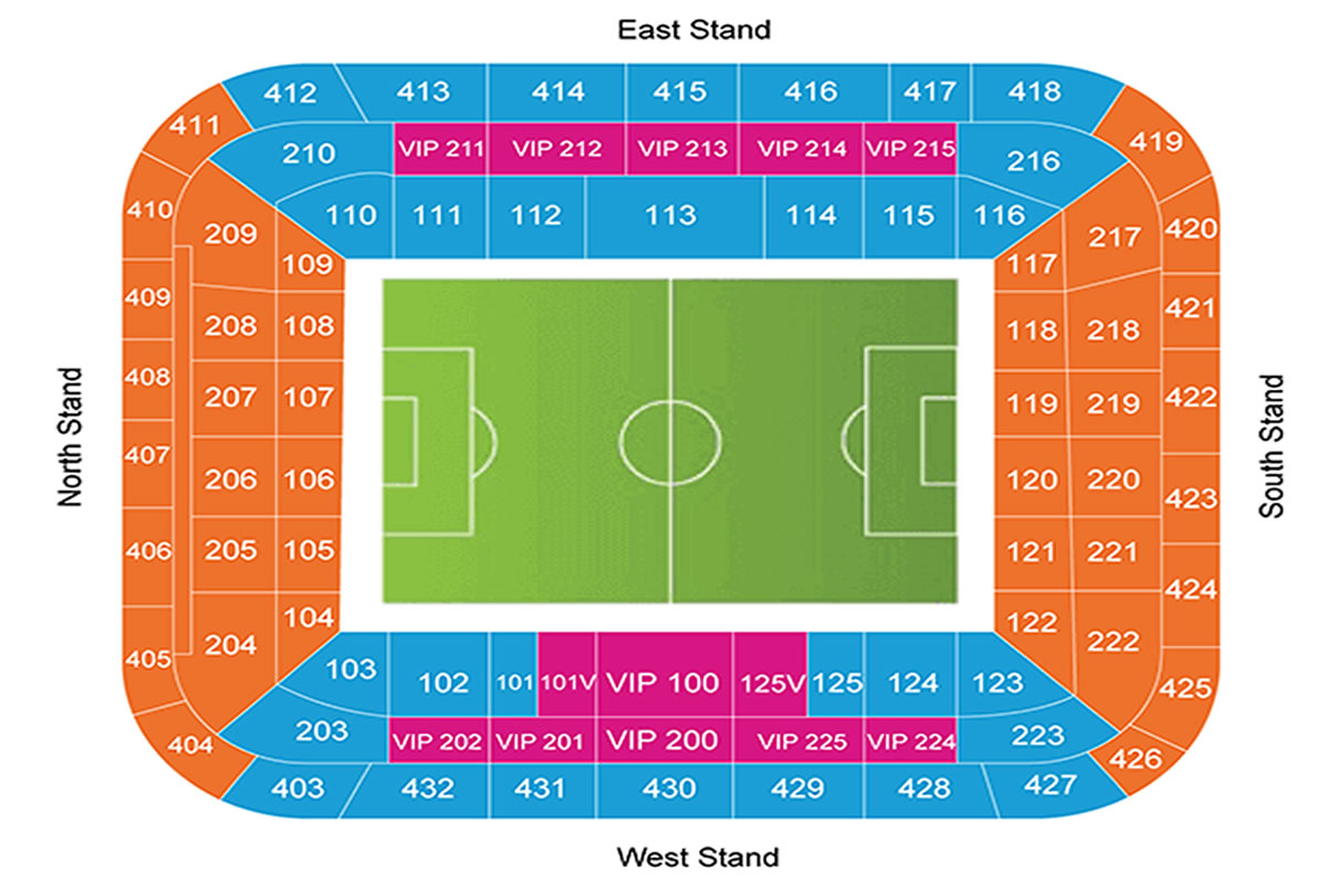 Rams Park, Istanbul, Turkey Seating Plan