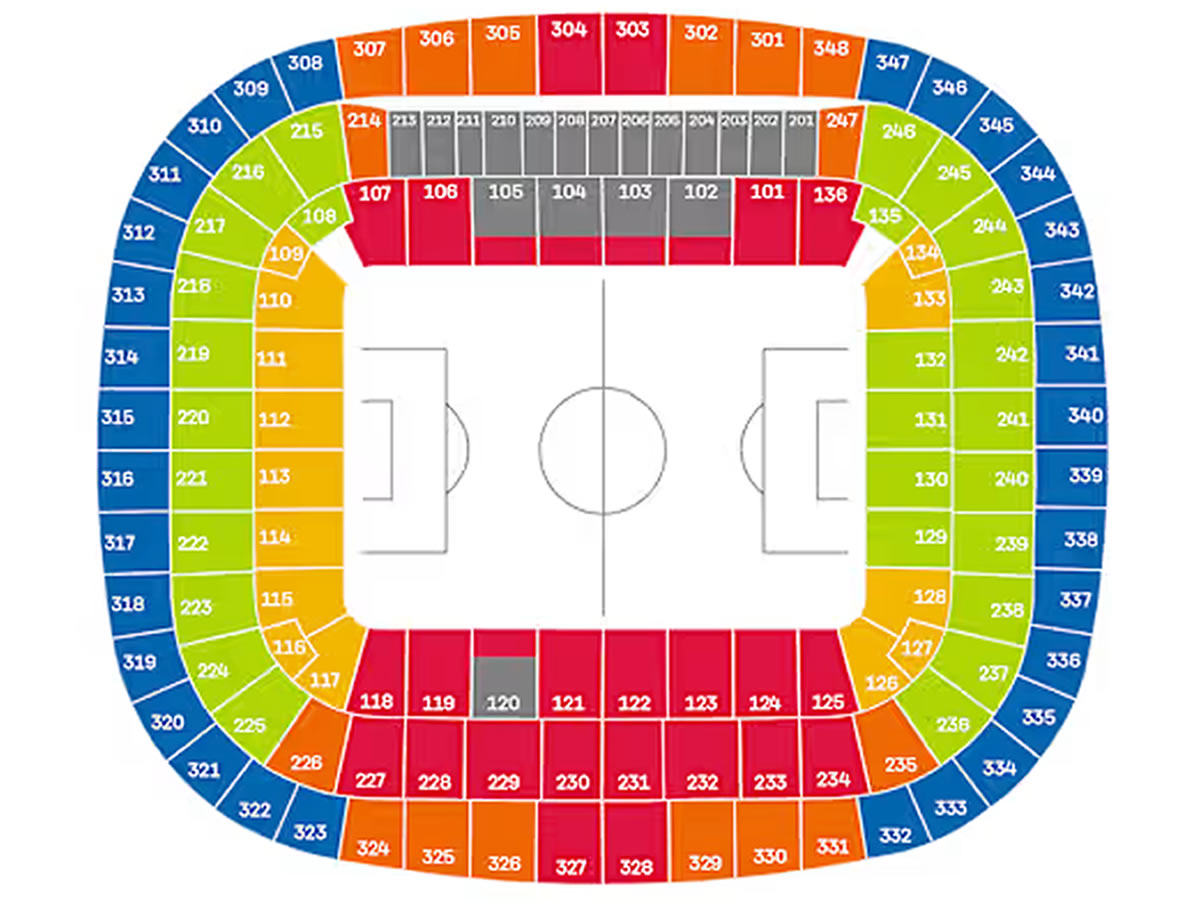 Allianz Arena, Munich, Germany Seating Plan