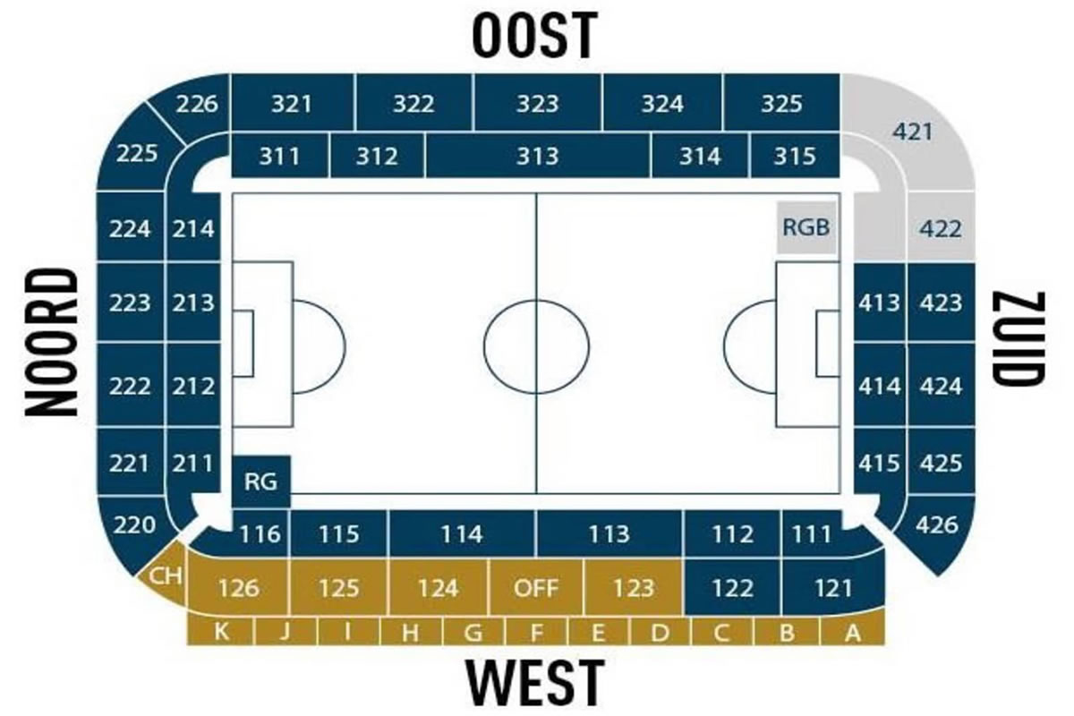 Jan Breydel Stadium, Bruges, Belgium Seating Plan