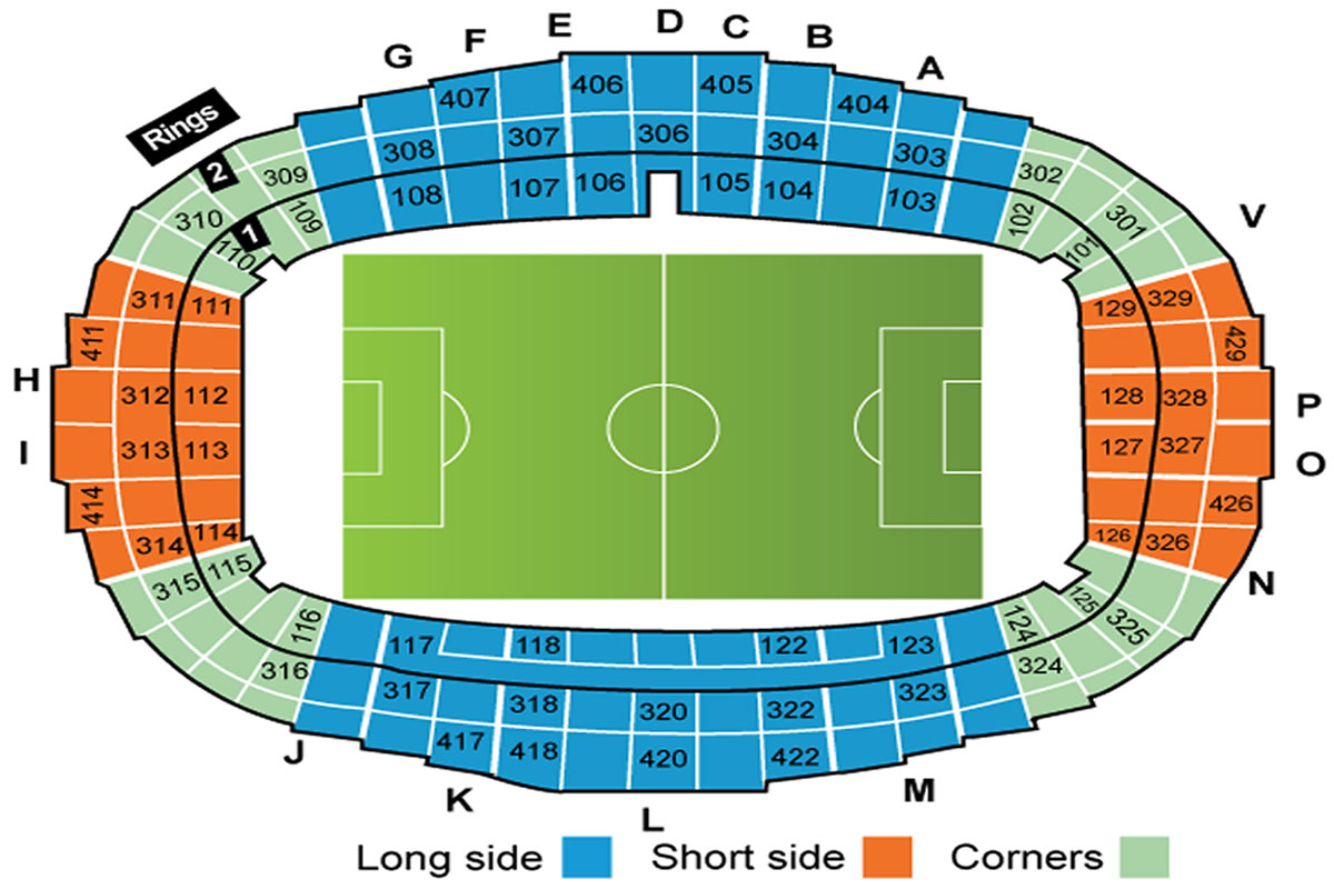Parc des Princes, Paris, France Seating Plan