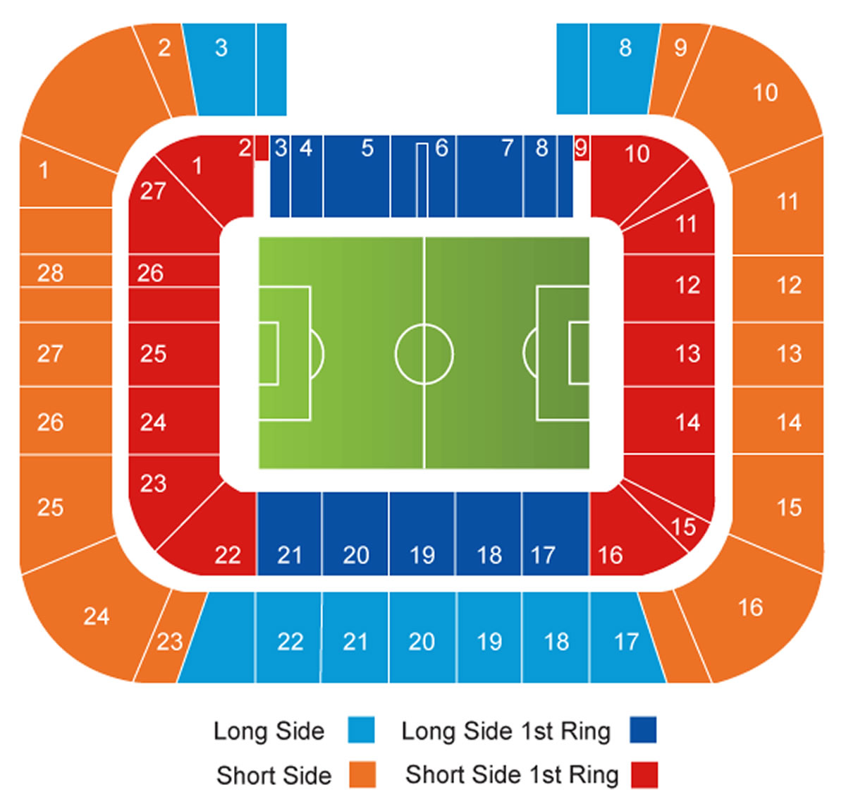 Red Bull Arena, Leipzig, Germany Seating Plan