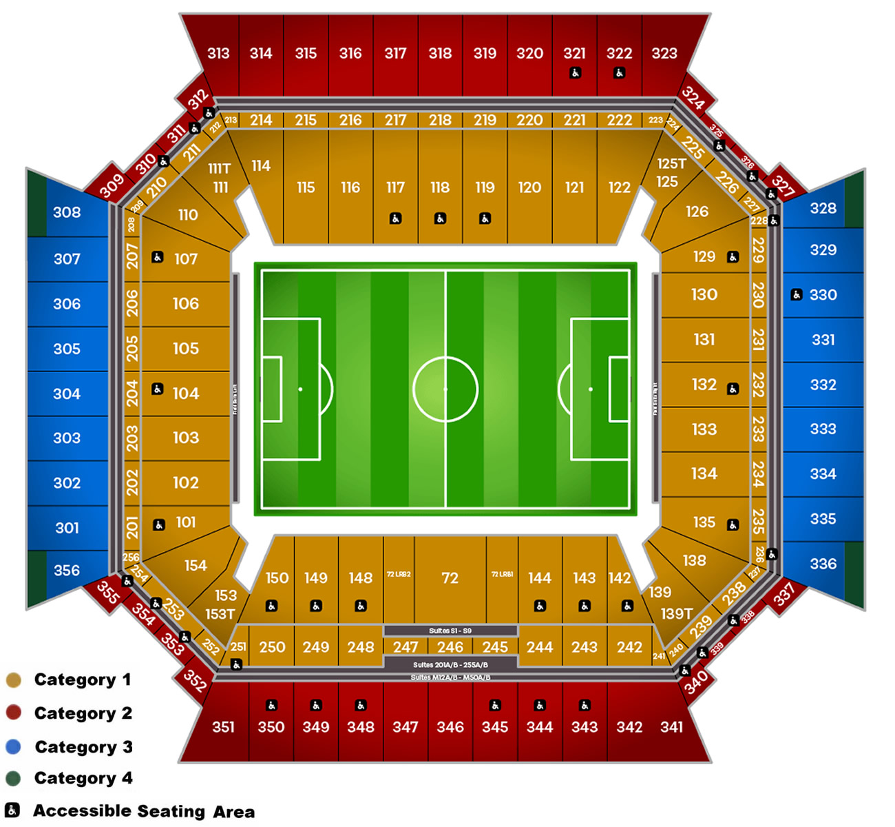 Hard Rock Stadium, Florida, Miami, United States Seating Plan